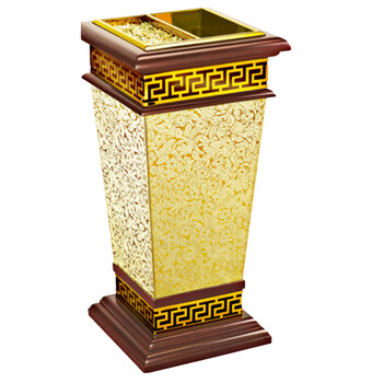 南 GPX-182H 南方宝钻烟灰桶 红木色 商场垃圾筒酒店落地烟灰桶立式果皮桶 商用垃圾桶