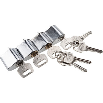 海斯迪克 HKLY-128 消防门锁芯 防火门锁芯逃生锁电箱锁芯 铝芯不通开（3把钥匙）