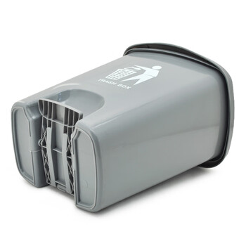 兰诗（LAUTEE）XD-25A 脚踏灰色垃圾桶 酒店宾馆商用带盖果皮箱 25L