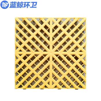 蓝鲸环卫 灰色410*410*20mm洗车房地格栅美容店地面网格板塑料停车场洗车地板格栅LJHW-9096