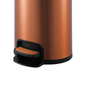 南 SJ20-T01 椭圆全钢形脚踏桶 玫瑰金 防指纹 酒店宾馆客房桶果皮桶房间桶 容量20升