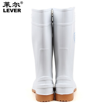 莱尔SF-11-03防化鞋中筒耐酸碱/耐腐蚀/耐油/防水/防滑白色食品级雨鞋 1双 43码