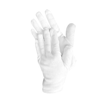 柯瑞柯林/CreClean 汗布手套 礼仪棉劳保白手套 珠宝文玩手套 检阅表演手套 1副 GHU001 企业定制