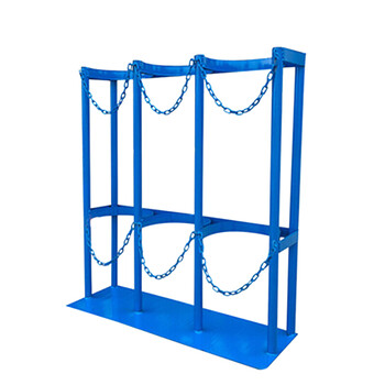 稳斯坦 WST117 钢瓶存储架  40L气瓶固定架 氧气瓶 氮气瓶固定架 蓝-单瓶