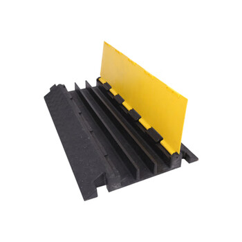 金诗洛 KSL207 减速带线槽 户外电缆护线槽板 室内地面盖线板 pvc压线槽 (PVC盖板TPR一线小号)