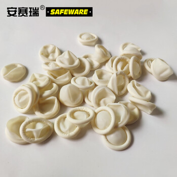 安赛瑞 乳胶手指套 1000只装一次性劳保防滑指套 白色 均码  12517