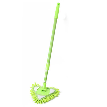 海斯迪克 HKW-81 三角形雪尼尔洗车拖布吸水除尘拖把 多功能可旋转伸缩杆清洁拖把 蓝色