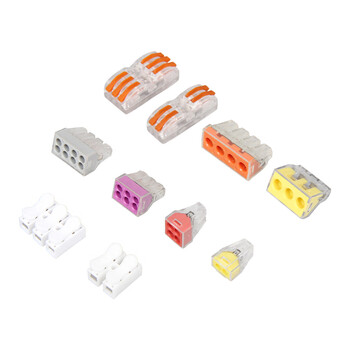 天旭接线端子软硬导线通用快速接线2孔免螺丝压线帽并线连接器2.5平方PCT-102 10个