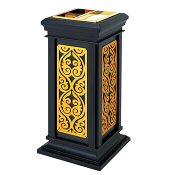 南 GPX-8G 皇家座地南方烟灰桶 黑色 商场垃圾桶 酒店落地烟灰桶立式果皮桶商场垃圾筒