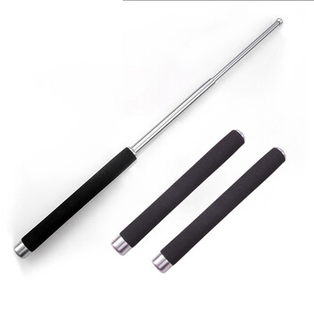 飞尔（FLYER）甩棍 伸缩防身棍 甩鞭三节棍 安保防身棍 保安棍【21寸常规普通银色版】