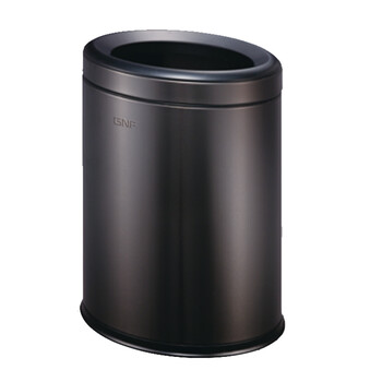 南 SF12-T01 椭圆形房间桶 黑金 12升容量商用酒店宾馆客房不锈钢垃圾桶 房间桶 果皮桶