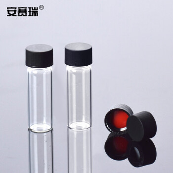 安赛瑞 螺口玻璃样品瓶（10个装）实验室透明样品瓶试剂瓶留样瓶 10ml 22×50mm 600413