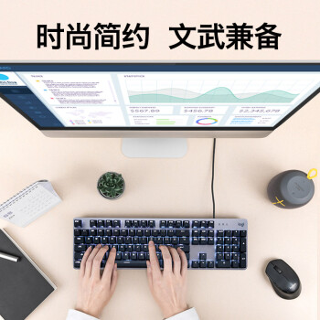 罗技（Logitech）K845 机械键盘 有线键盘 游戏办公键盘 104键 全尺寸 单光 黑色 TTC轴 红轴
