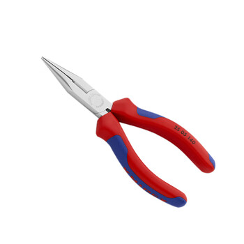凯尼派克（KNIPEX）25 05 140 尖嘴钳带剪口(无线电元件用钳) 镀铬 双色手柄 140mm 切割类工具 钢