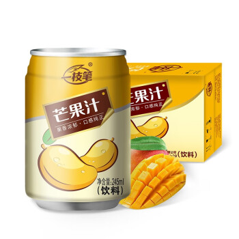 一枝笔芒果汁饮料浓缩芒果味饮品整箱245ml20罐245ml20罐