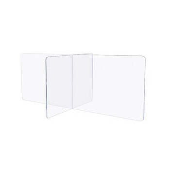 京酷KINKOCCL防飞沫挡板隔离板餐桌透明分隔板食堂用餐防护挡板 长240宽80高60cm八人位