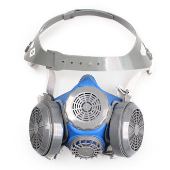 思创科技 ST-M60G-1A 硅胶双罐防尘半面罩防雾霾细微颗粒物打磨电焊工业粉尘面具 1套装