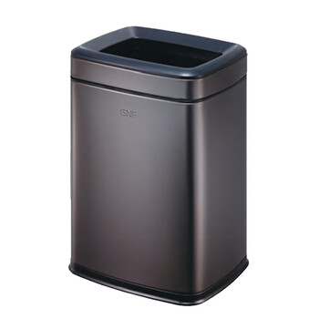 南 SF10-F01 南方长方形房间桶 黑金 商用酒店宾馆客房不锈钢垃圾桶 果皮桶 内桶容量10升