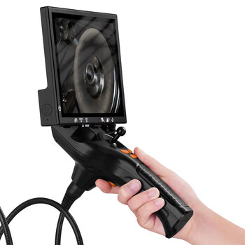 雨沃 工业内窥镜全方位电动720°转向探头高清防水摄像头汽车维修管道检测仪内部观察 定制加长管一米 