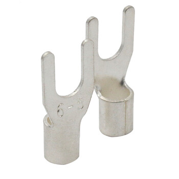 广邦 UT1.5-3冷压接线端子 U型Y型裸端头 铜鼻子 黄铜镀银 接线耳 1000只/包