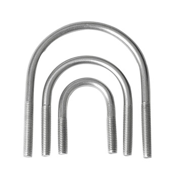 波浩 BOHAO 镀锌u形管卡dn20  不锈钢U形螺丝 U型卡 U型螺栓 U型管卡管夹  一个价100个起售