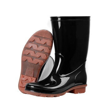 夜霸途防汛高筒雨鞋男应急救援雨靴高筒低帮水鞋男士中筒防水鞋短筒水靴厚底胶鞋套鞋 高筒30cm单鞋40码
