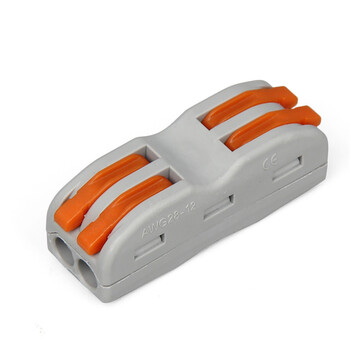 天旭接线端子软硬导线通用快速接线端子按压式分线器2孔连接器二进二出4平方SPL-2 10个