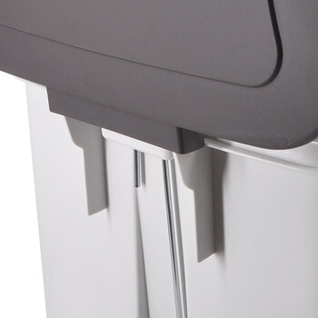 益美得 塑料脚踏垃圾桶商用大号办公室脚踩式垃圾箱 经典竖款30L