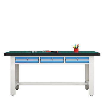 知旦钳工工作台1.5米长重型车间仓库工具放置台实验钳工台工厂操作台GZ965横三抽