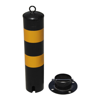 坚冠 金属带钥匙活动路桩 停车位立柱 警示柱交通安全设施挡车柱车位锁