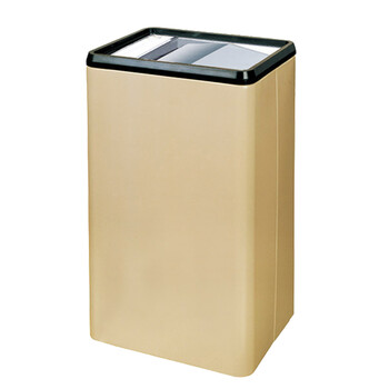 南 GPX-174 南方长形圆角翻转盖烟灰桶 杏色 大厅大堂电梯口立式烟灰桶垃圾筒 果皮桶
