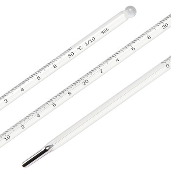 匡建仪表二等标准玻璃温度计WBG系列0-50℃1支长度54cm 分度值0.1℃ 可过检 高精度 实验室用 0-50℃ 