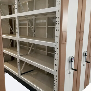 万尊 钢制移动货架2000*600*2000mm重型手摇轨道密集架