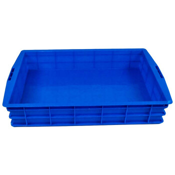 冰禹 BY-7088 大号物流周转箱 塑料长方形储物料整理胶框 超大型箱 M21箱盖-蓝