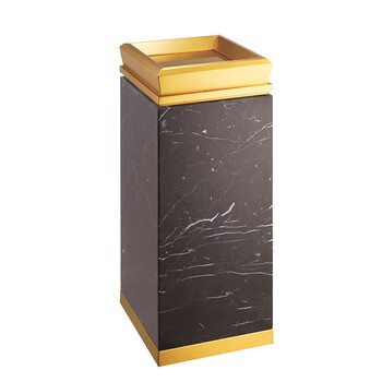 南 GPX-7H 南方座地垃圾桶 黑白根天然大理石 防指纹垃圾桶 公用垃圾箱 果皮桶 内桶容量27升