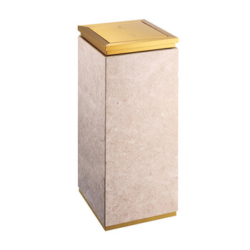 南 GPX-7C03 座地南方烟灰桶 白玫瑰天然大理石 防指纹垃圾桶 公用烟灰垃圾箱 果皮桶