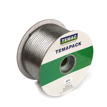 TEMAC/太美6210膨胀石墨带一根镍丝增强盘根12*12mm 5KG/卷