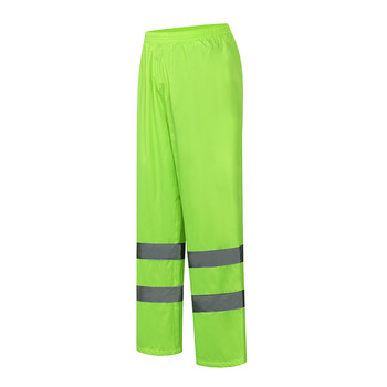 金诗洛 KSL139 交通指示雨衣套装 劳保施工 分体兰格条绿色170/L(可定制)