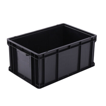 冰禹 AA13131 黑色周转箱收纳箱 电子元件盒 物料零件盒 545*415*370无盖