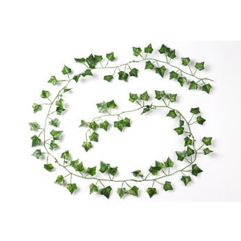 云筑  仿真藤条花藤假花藤蔓葡萄叶树叶绿叶植物爬山虎管道吊顶绿植装饰 81片爬山虎1包【12条装】