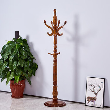 有棱有角 挂衣架 简约衣帽架落地挂衣架卧室衣架立式办公室衣架挂包架 琥珀黄YLYJ-YMJ-101