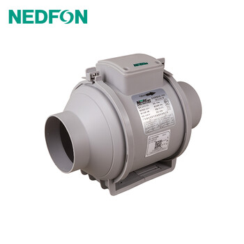 绿岛风（Nedfon）管道风机DJT15-45S斜流管道风机强力抽风机抽风排气扇酒店商用换气扇送风机6寸接管150mm