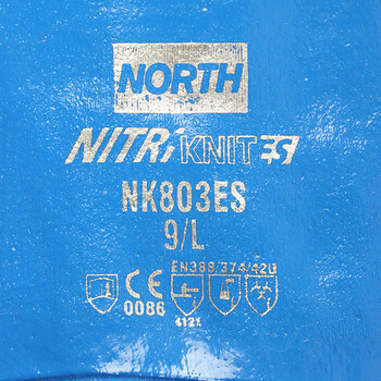 霍尼韦尔 NK803ES/9长袖带衬丁腈手套耐酸防化劳保手套长袖化学手套 72副起订