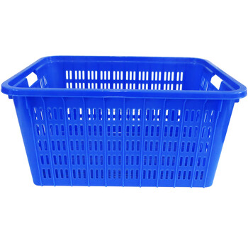 兰诗（LAUTEE）1# 周转箩 加厚塑料周转筐储物箩 物流快递货筐周转箱 零件收纳运输货筐 蓝色835*595*420