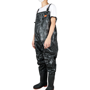 征安PVC连体下水裤 连体防水半身雨裤捕鱼背带裤挖藕插秧涉水服3511 43码 1件