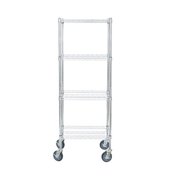 川井（WELLAND）物流台车 可定制车间物料周转车 带轮线网货架 层网置物架 四层转运车 晾干架120*45*160cm