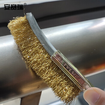 安赛瑞 迷你不锈钢丝刷 直头钢丝刷  (5把装）除锈刷 铜丝刷 23965