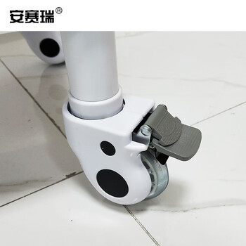 安赛瑞 全塑收纳车 实验室可移动落地置物架收纳小推车治疗车换药车器械仪器台车 双层 600813
