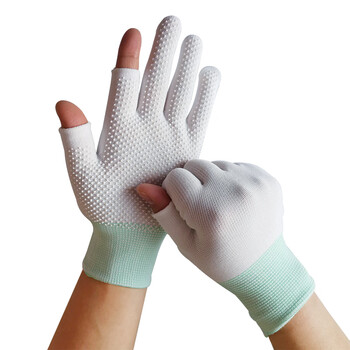 安美尚（ams）点胶颗粒半指防滑劳保手套 定做 均码 12双