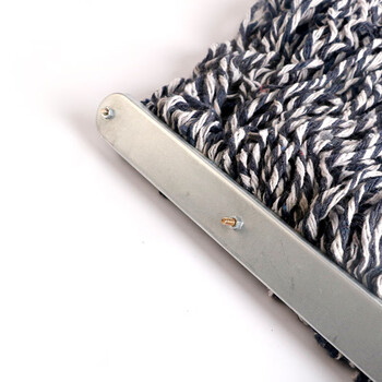 庄太太【蓝白40cm钢杆】工厂物业老式吸水木杆棉线墩布